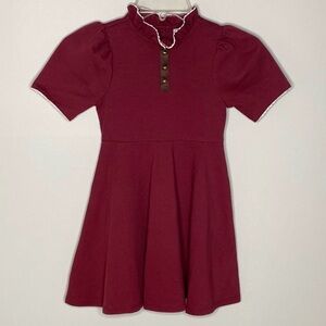 Janie and Jack Burgundy Kids Dress